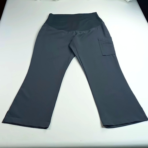 Med Couture Plus + One Women's Pewter Maturity Scrub Pants Size XS 4 Way Stretch - Picture 5 of 16